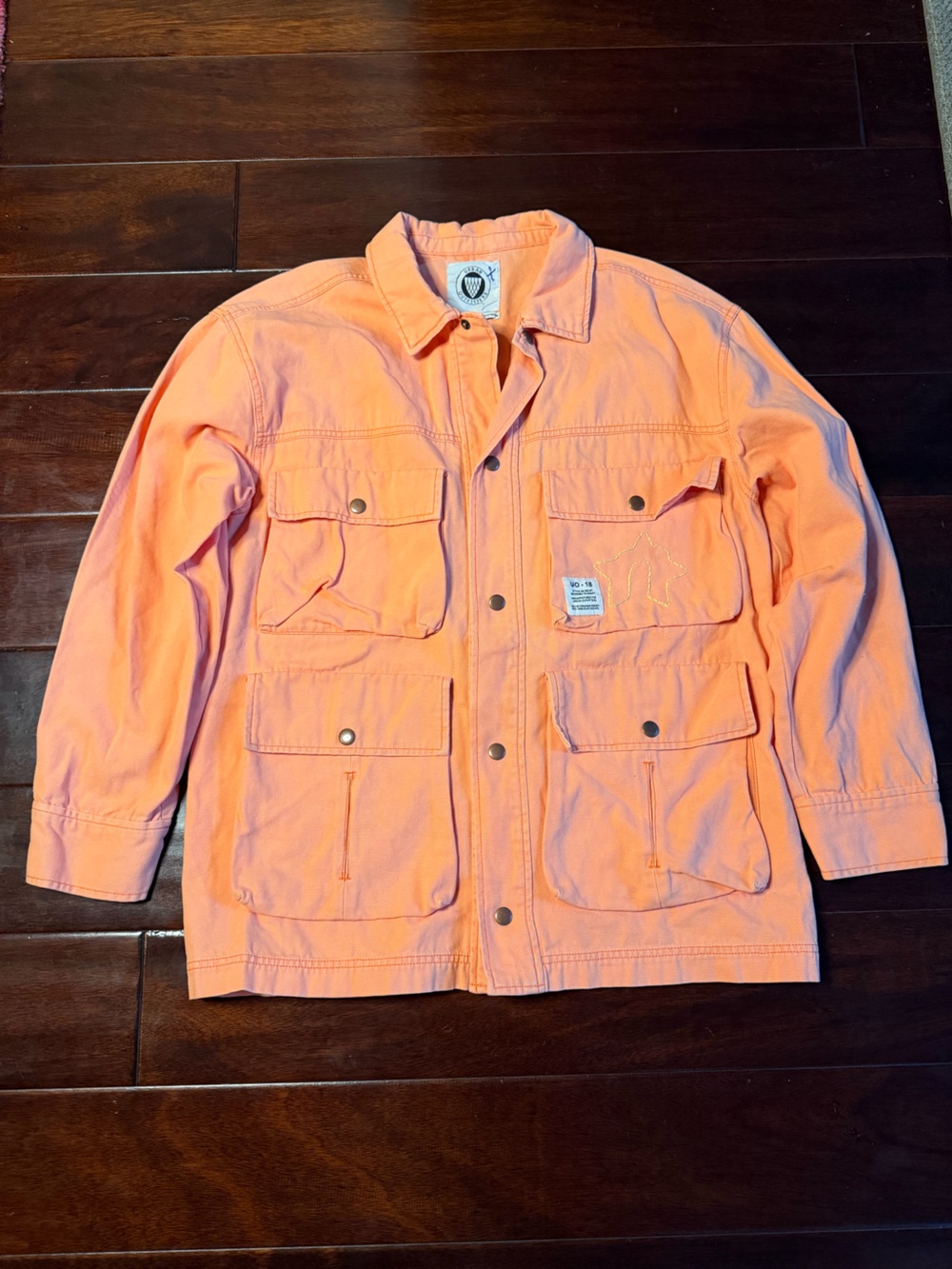 Urban Outfitters UO-18 Oversized Utility Safari Jacket Peach M